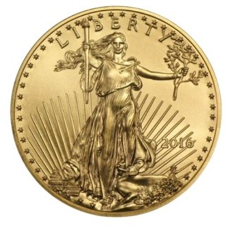 2016 アメリカ『ゴールドイーグル』  1/2オンス 地金型金貨 クリアケース付 新品未使用  