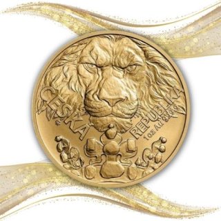 2023 ニウエ『チェコのライオン』地金型金貨 1オンス カプセルケース付 新品 限定2,000枚