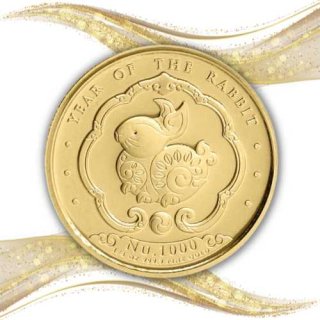 2023 ブータン王国 干支シリーズ『兎年』1/4オンス プルーフ金貨 専用箱付 新品 限定2000
