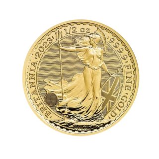 2023 イギリス ブリタニア金貨 チャールズ皇太子 地金型 1/2オンス 新品 クリアケース付