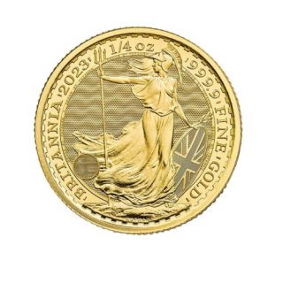 2023 イギリス ブリタニア金貨 チャールズ皇太子 地金型 1/4オンス 新品 クリアケース付
