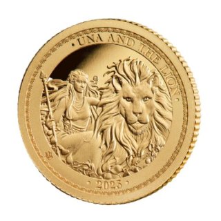 2023 セントヘレナ『ウナとライオン』 プルーフ金貨 0.5g 限定1000枚 専用箱付 新品　