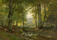 Waldbach by Heinrich Bohmer (1852-1930,German)