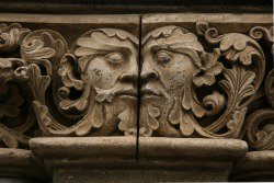 Carved capital, south door of Maria Laach Abbey, Germany