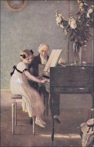 Piano lesson by Jules Alexis Muenier 1911