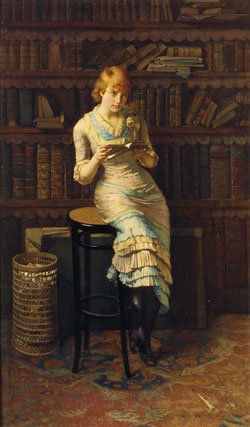 Thoughts mixed media painting by John Henry Henshall 1883 