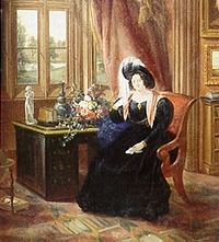  Sarah Carpenter, Lady Tyrconnell, in the Gothic Drawing Room of Kiplin Hall,1833