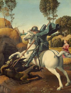 St George Fighting the Dragon by RAFFAELLO Sanzio1503-05