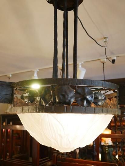 アールデコ4灯式シャンデリア/1208-093/直径約69/高さ約62cm - pancada