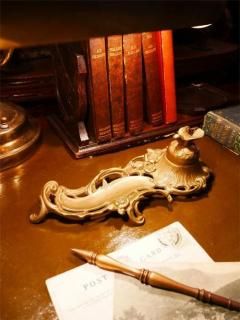 フランスアンティーク インクウェル　ペントレイ　ブロンズ製 フランスアンティーク インクウェル ペントレイ ブロンズ製 1900年代