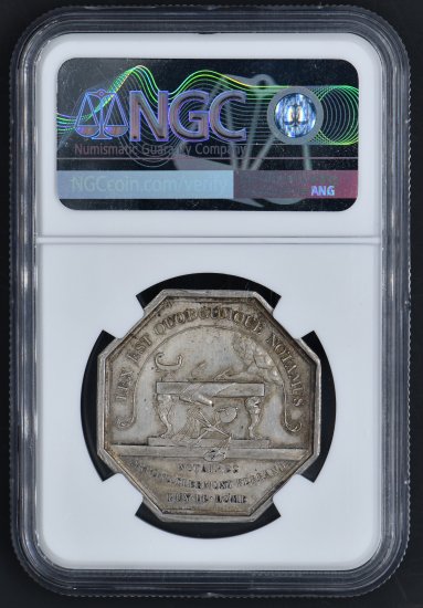 フランス JETON 八角形銀貨 NGC MS62 ピュイ・ド・ドーム - 一生