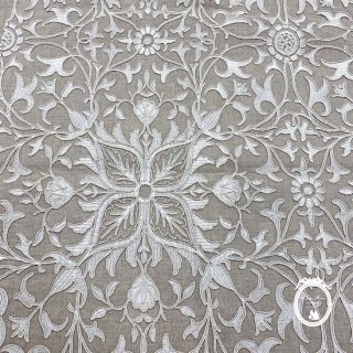 【イギリス製】モリス・Pure Net Ceiling Embroidery 刺繍【リネン】
