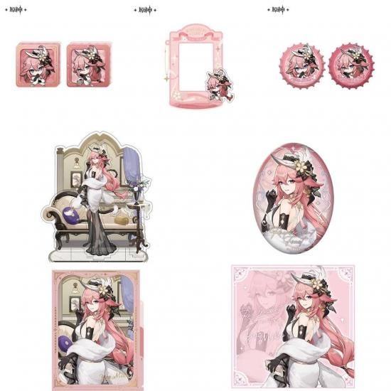 原神 璀夜華宴シリーズ 八重神子 チェーン付マルチ財布 特典カード付き 原神 ?夜華宴シリーズ 八重神子 Genshin 10月仮予約 予約商品