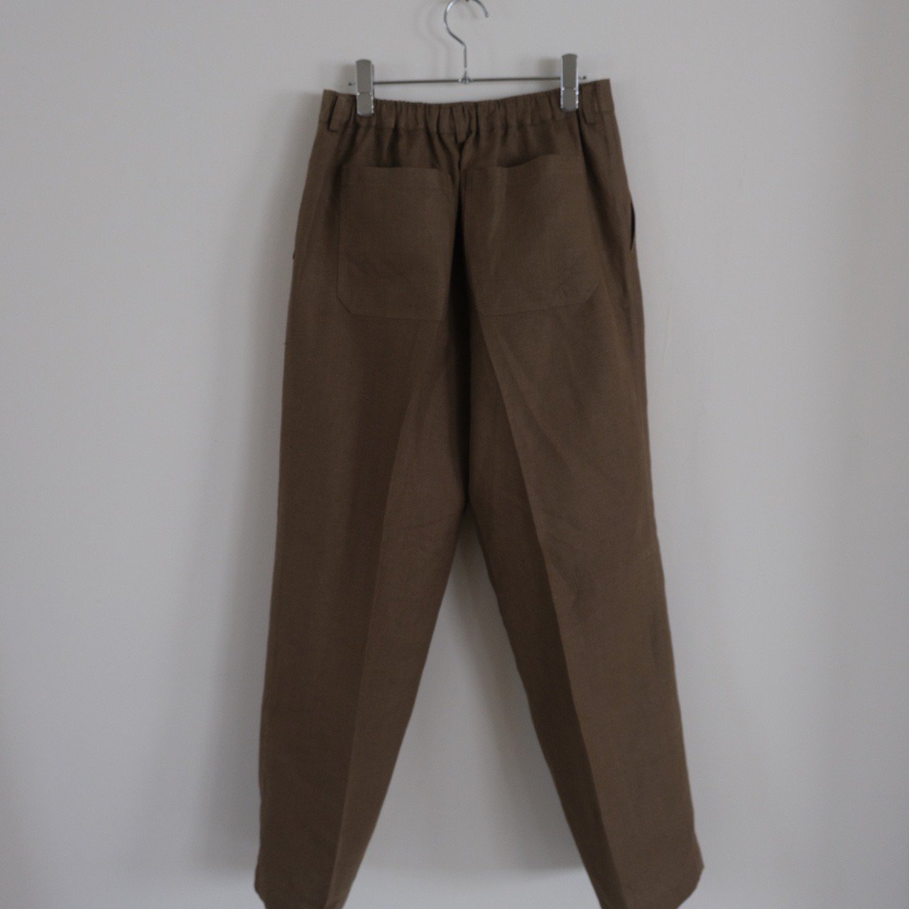 Aquellos Ojos Verdes BISHU / Heavy canvas linen Relax trousers(Cognac)