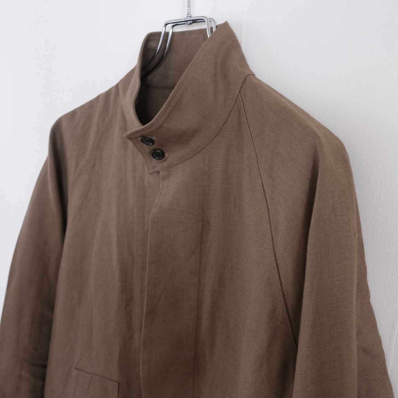 Aquellos Ojos Verdes BISHU/Heavycanvas linen Harrington jacket(Cognac)