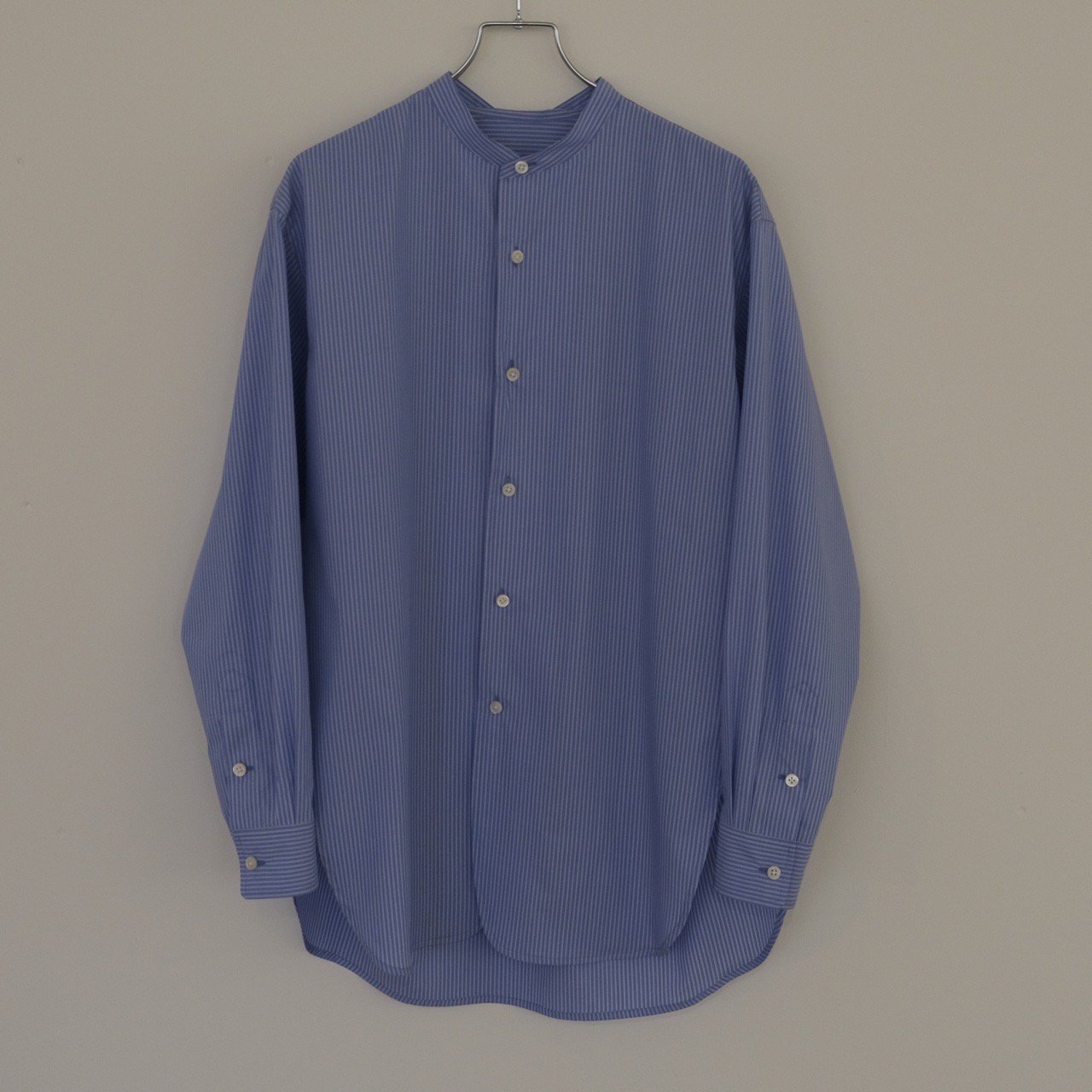 un/unbient (アン) / STAND COLLAR SHIRT(ブルーストライプ）