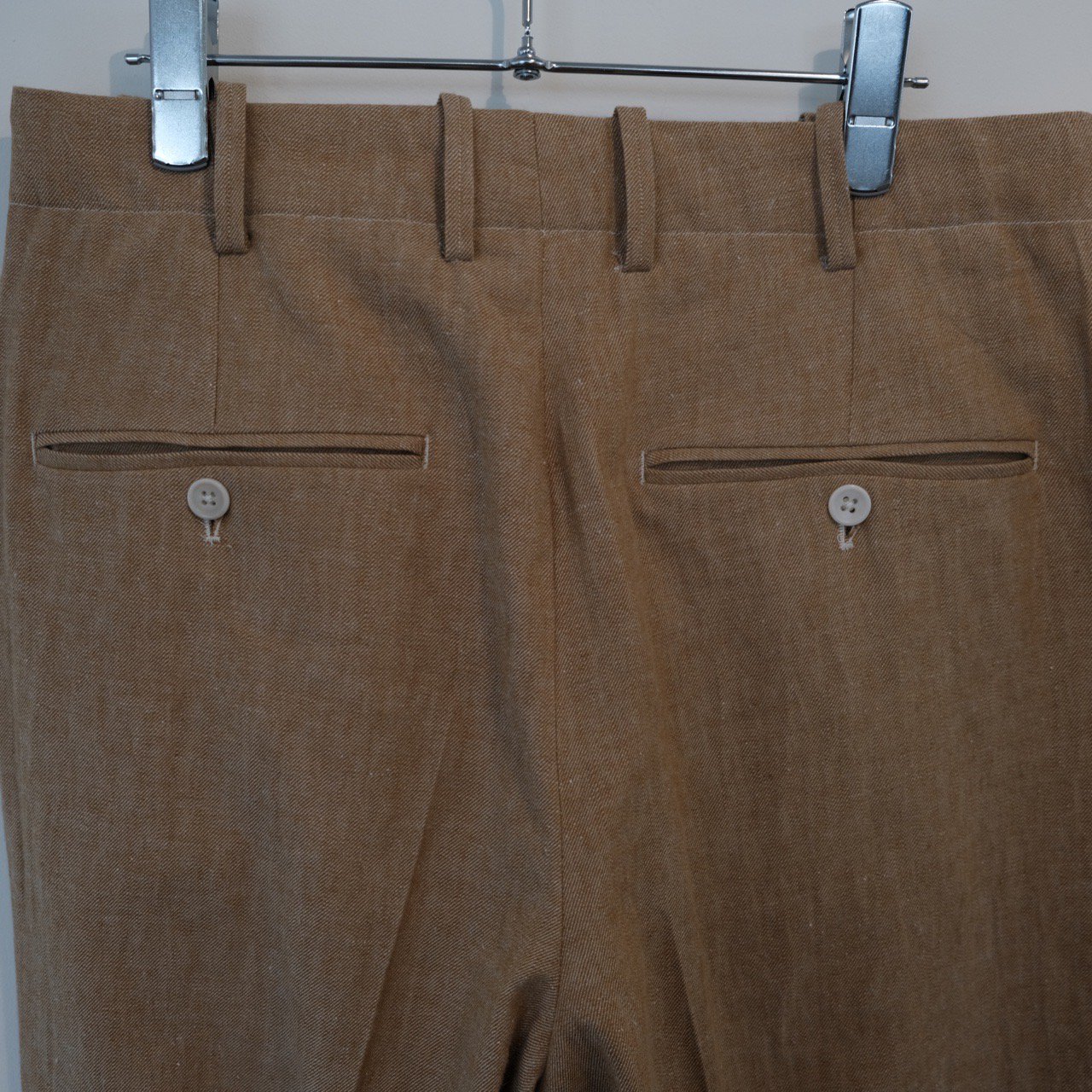 Gorsch(ゴーシュ）/ Rough Woven Twill Two In-tack Wide Trousers(Siol)