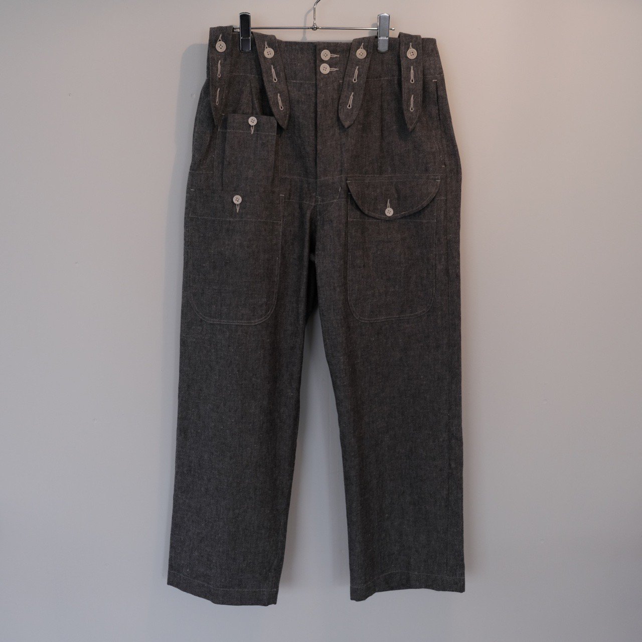 Gorsch(ゴーシュ）/ Cotton Linen Rough Woven Twill Schmied Overall(Ash)