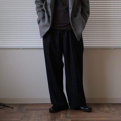 m's braque(ॺ ֥å) / TUCKED BAGGY PANTS NAVY STRIPE