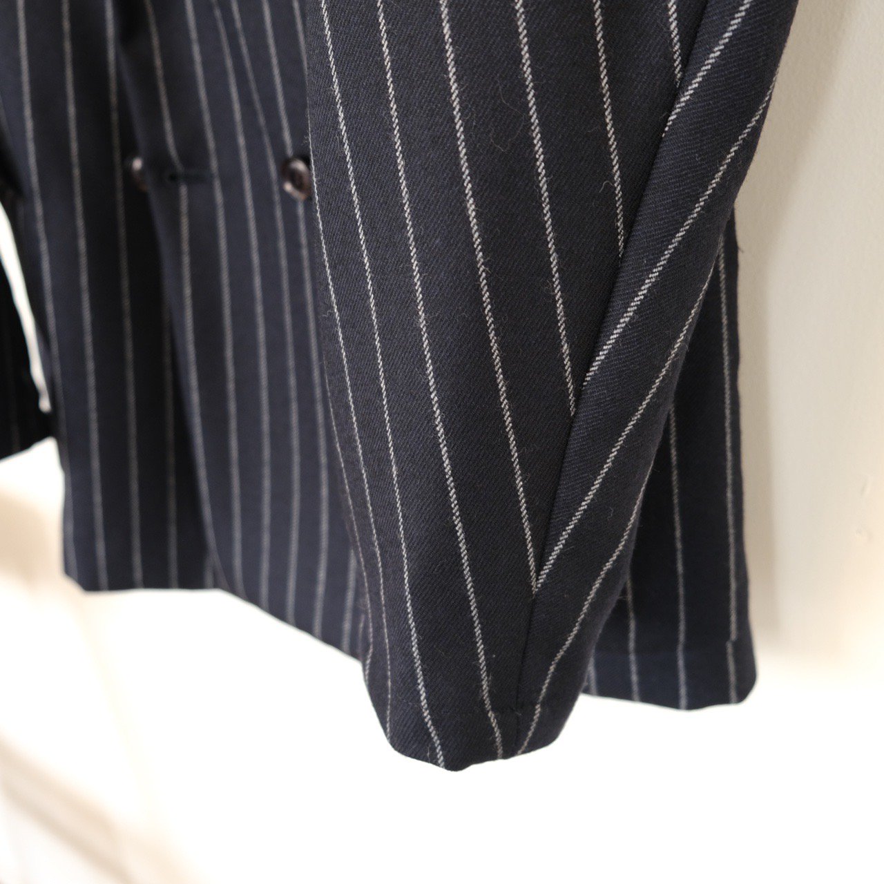 m's braque(エムズ ブラック) / W4B COMFORT LOOSEN JACKET NAVY STRIPE