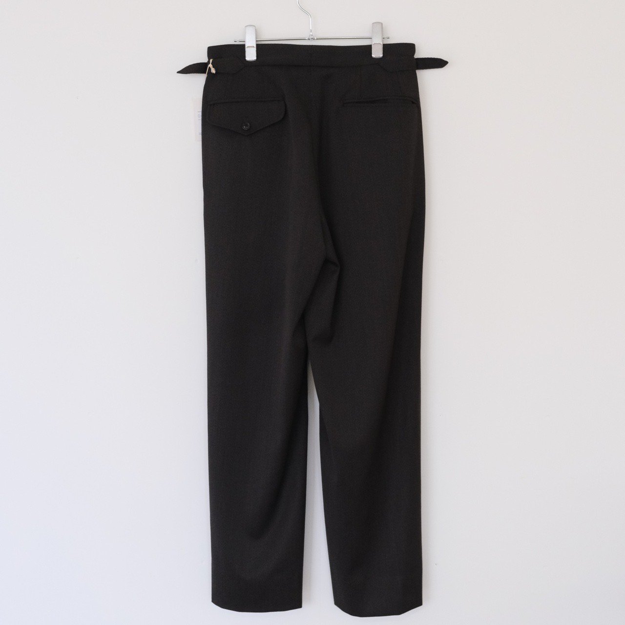 ULTERIOR(ｱﾙﾃﾘｱ) / MELANGE WOOL GABARDINE WIDE TROUSERS