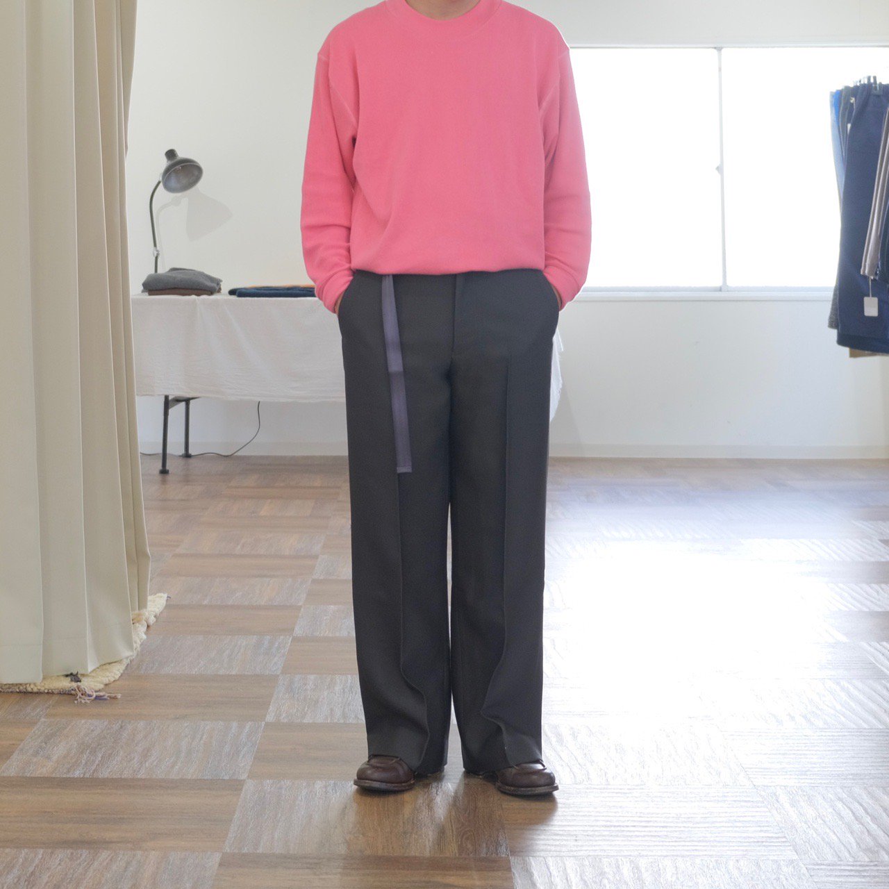 un/unbient(アン アンビエント）/ Belted Pants (2 colors)