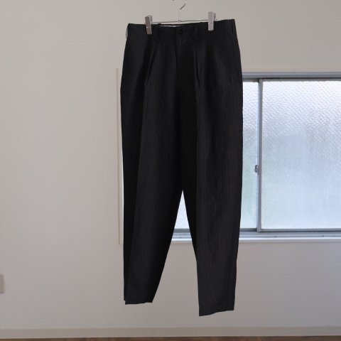 Gorsch the merrycoachman / Wool Linen 2 Intack Wide Trousers