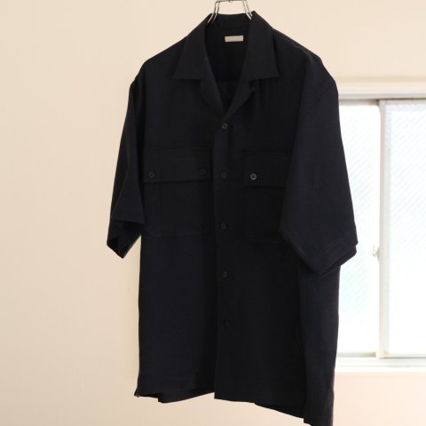 ULTERIOR(َÎ؎) / L/R TWILL OPEN COLLAR SHIRT(2 colors)