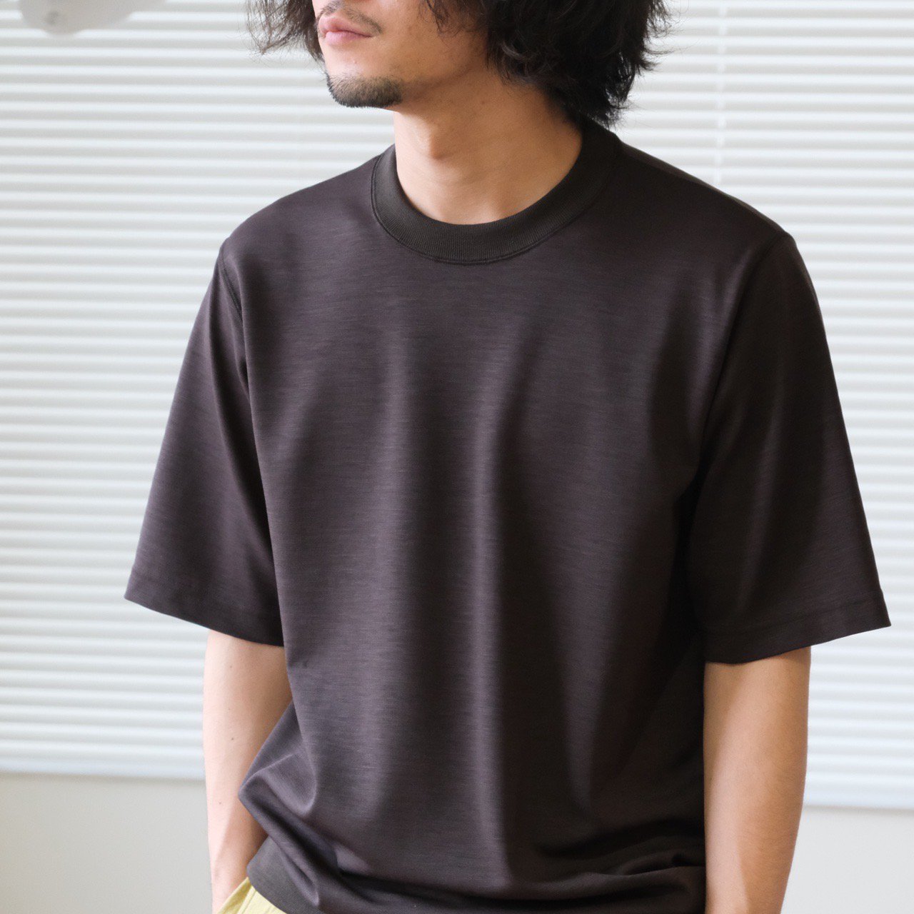 山内(やまうち) / ノーミュールシングウール・ダブルフェイスニットTシャツ(2 colors)