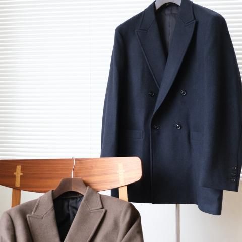 ジャケット・アウター ulterior WOOL SILK TWEED D/B JACKET NAVY ulterior WOOL SILK TWEED D/B JACKET NAVY（ULTERIOR SILK WOOL