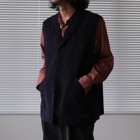 Gorsch the merrycoachman / WOOL RAYON VELVET YARN WAIST COATLAST ONE