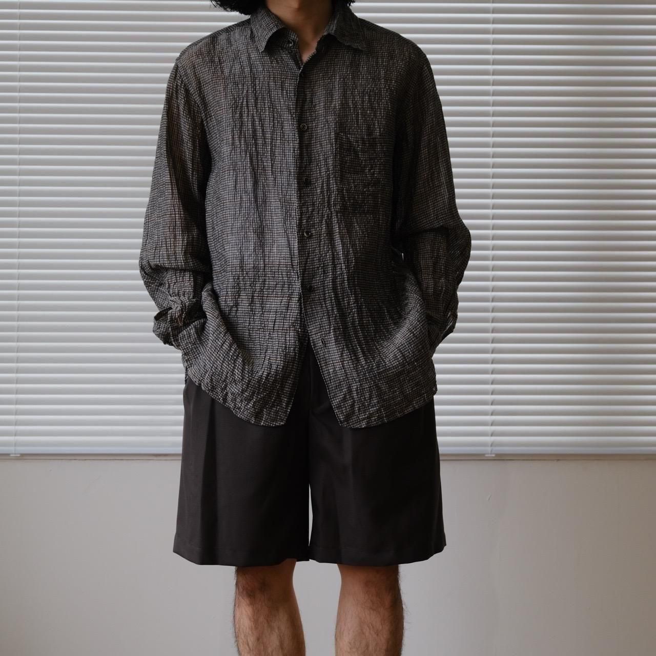 ULTERIOR(ｱﾙﾃﾘｱ) / SUPER FINE WOOL TROPICAL DRAWSTRING SHORTS
