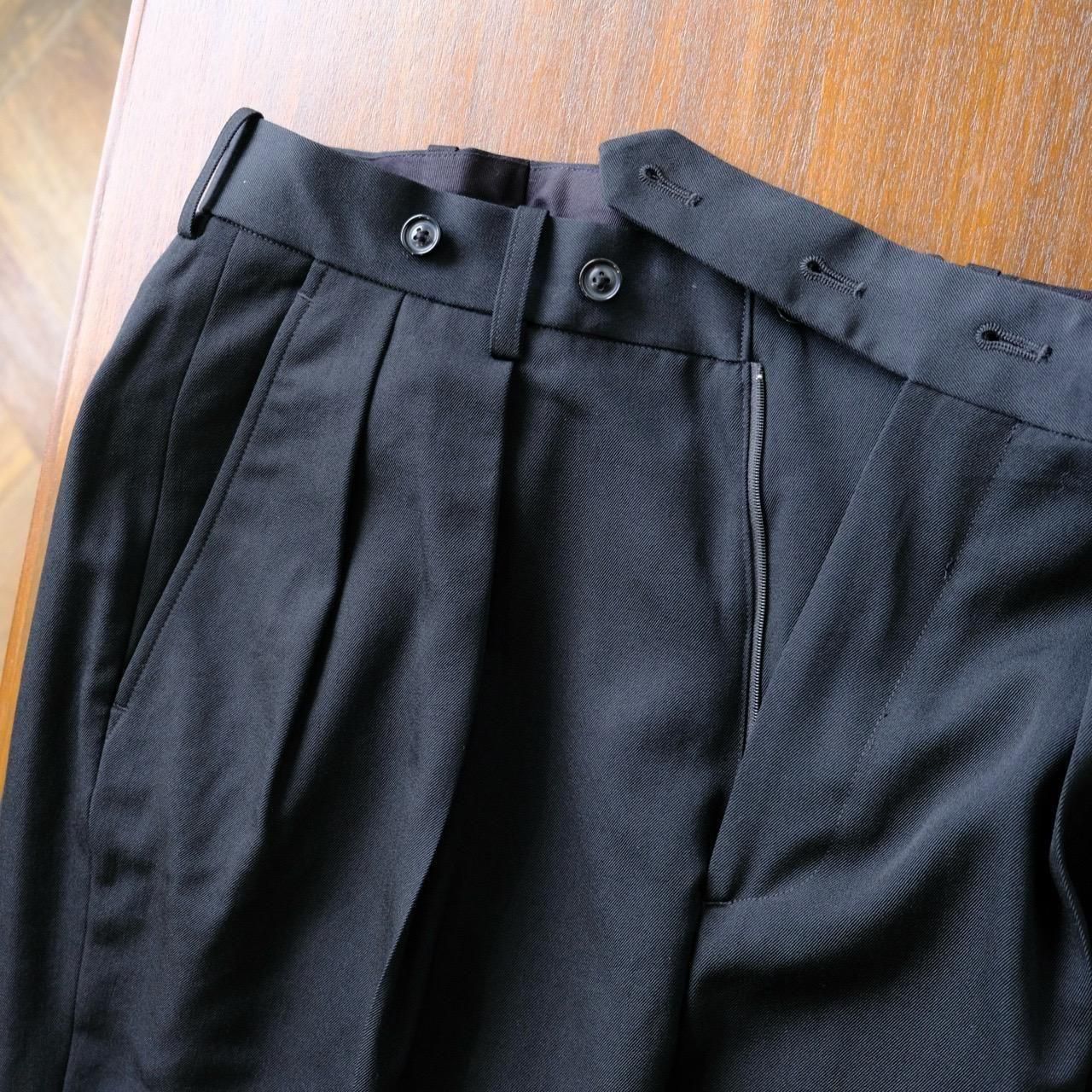 ULTERIOR(ｱﾙﾃﾘｱ) / VINTAGE SOFT GABARDINE TUCKED TROUSERS