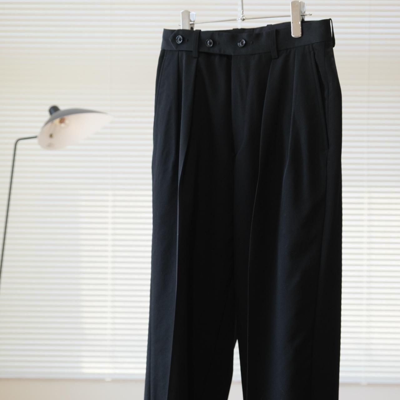 ULTERIOR(ｱﾙﾃﾘｱ) / VINTAGE SOFT GABARDINE TUCKED TROUSERS