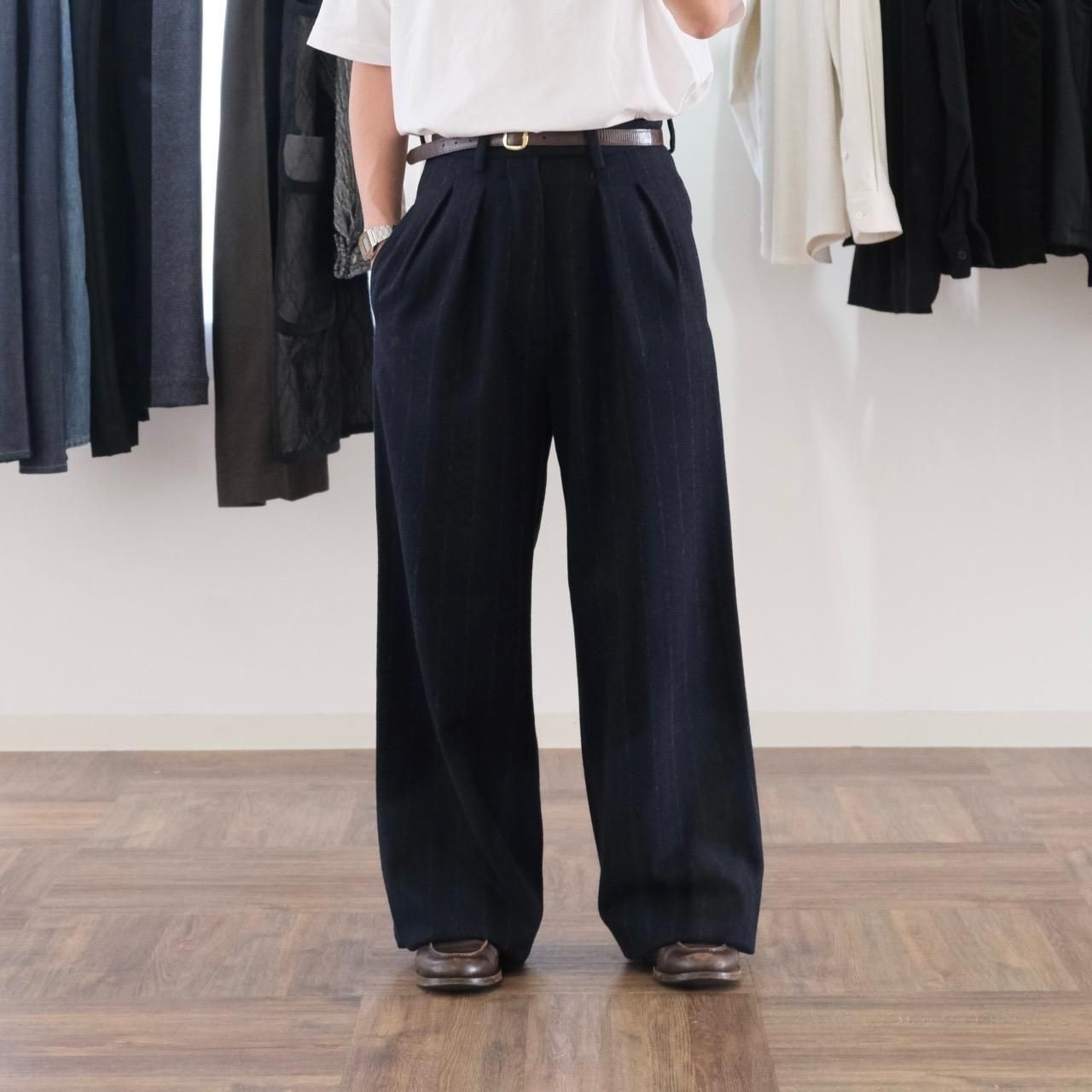 【新品】エムズブラック tucked baggy pants m's braque / Tucked Baggy Pants (Herringbone) | twelve