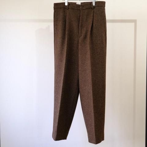 BISOWN / BROWN EYES HEAVYWOOL 1TUCK EASY SLACKS
