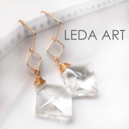 クリアクリスタル(水晶)K14GFピアス - 天然石ピアス・ネックレスの通販 | LEDA ART (レダアート)