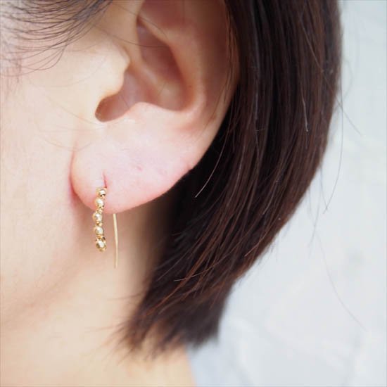 ピアス【Circle】/14KGF*ミニフックピアス - Accessory Shop Ouca