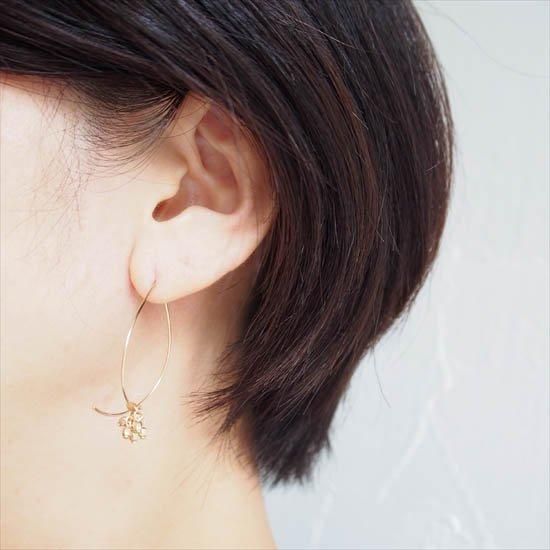 ピアス【Circle】/14KGF*ツユ型フックピアス - Accessory Shop Ouca