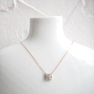 NUQUEニューク／K18YGダイヤモンド&オパールネックレス