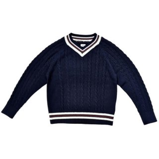 <img class='new_mark_img1' src='https://img.shop-pro.jp/img/new/icons32.gif' style='border:none;display:inline;margin:0px;padding:0px;width:auto;' />CIOTA<br>V neck Tilden Knit Navy