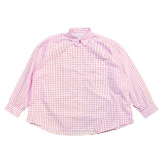 <img class='new_mark_img1' src='https://img.shop-pro.jp/img/new/icons25.gif' style='border:none;display:inline;margin:0px;padding:0px;width:auto;' />CATTAʥå  REGULAR WIDE GATHER SHIRT - GINGHAM PINK 쥮顼磻ɥ㥶 󥬥å ԥ