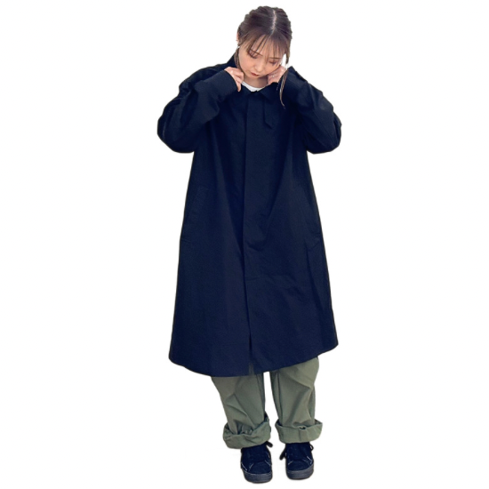 White Mountaineering ®( ホワイトマウンテニアリング ) WINDSTOPPER BALMACAAN COAT  (ウィンドストッパー バルマカーンコート ) ブラック