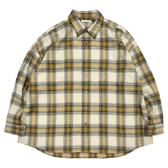 CATTA（カッタ）REGULAR WIDE SHIRT-AMERANGE CHECK イエロー ユニセックス