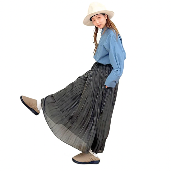 ITOCHI (イトチ) Aurora cloth double side pleated skirt ( プリーツ 