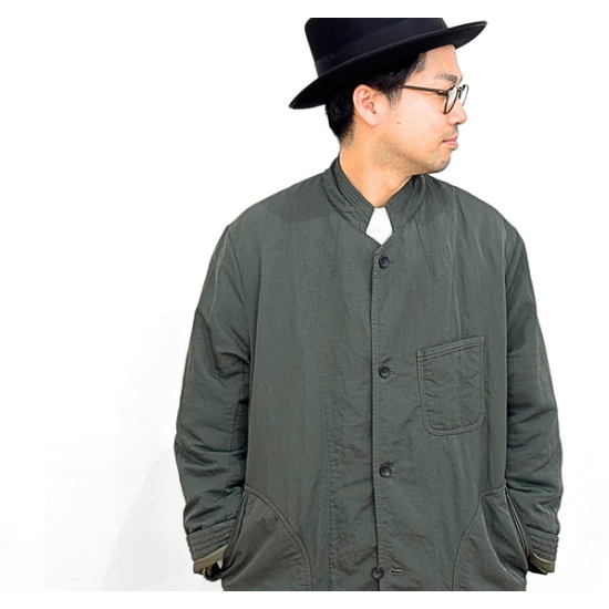 PORTER CLASSIC SUPER NYLON MILITARY COAT OLIVE PC-015-2458