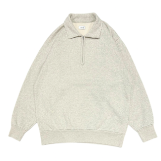 <img class='new_mark_img1' src='https://img.shop-pro.jp/img/new/icons25.gif' style='border:none;display:inline;margin:0px;padding:0px;width:auto;' />CIOTA<br>Half Zip Sweatshirt<br>Light Top Gray