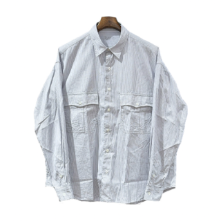 <img class='new_mark_img1' src='https://img.shop-pro.jp/img/new/icons25.gif' style='border:none;display:inline;margin:0px;padding:0px;width:auto;' />PORTER CLASSIC ROLL UP STRIPE SHIRT GRAY