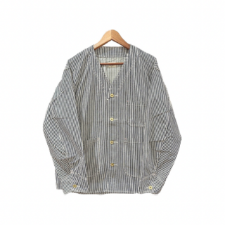 BARNS OUTFITTERS 70's No Collar Coverall JKT Hickory (С󥺥ȥեå Ρ顼 С BR-24132)