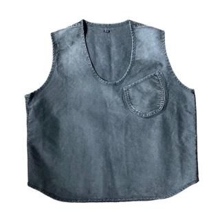 PORTER CLASSIC ( ݡ饷å )  VINTAGE TRAVELER PULLOVER VEST CUSTOM (MOLESKIN) - BLACK